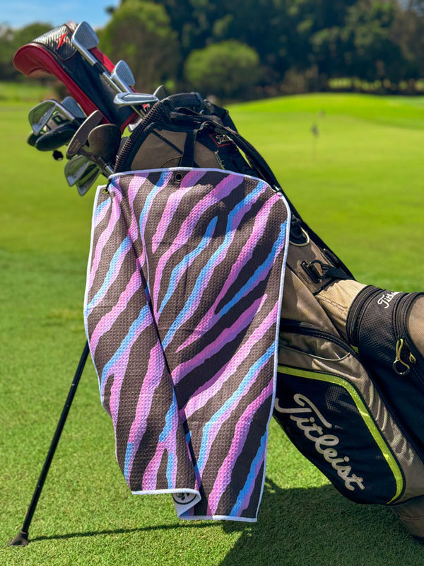 Pastel Zebra - Premium Golf Towel